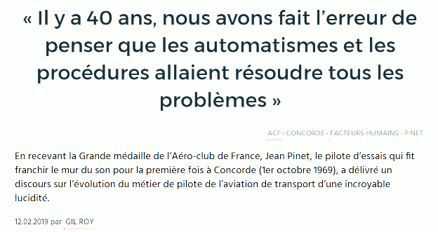 Image : titre d'un article de Gil Roy (aerobuzz.fr) du 12 février 2019