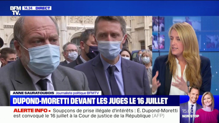 Image : BFMTV : Dupond-Moretti convoqué devant la cour de justice de la République le 16 juillet 2021