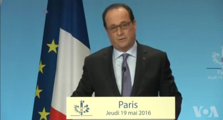  Image conférence de presse Hollande, 19 mai 2016 