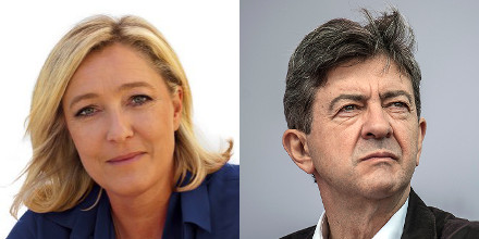 Image : Marine Le Pen, Jean-Luc Mélenchon