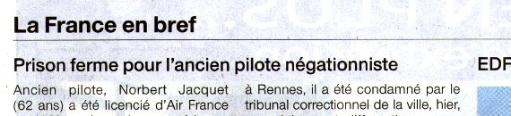 Article Ouest France - Titre