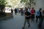 Des lecteurs font la queue pour aller voter, au bureau de vote de la rue de Paradis, dans le 10e arrondissement de Paris. | Le Monde.fr